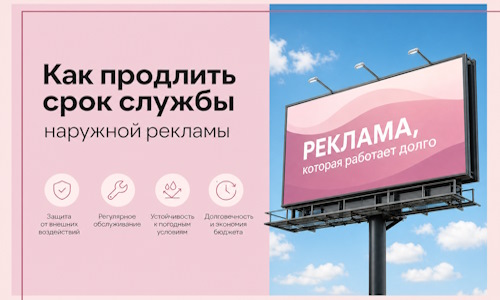 Как продлить срок службы наружной рекламы в  Кургане